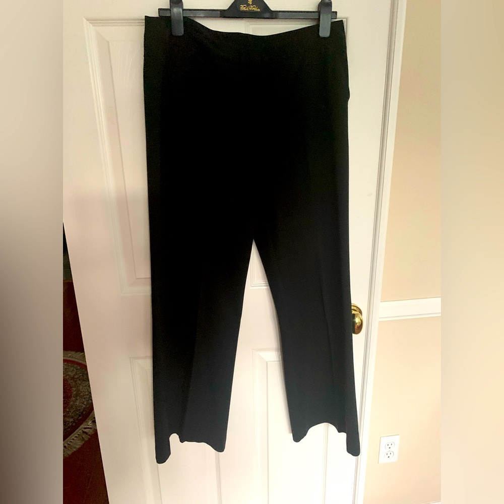 Worthington Black Pants: Straight Fit, Front Zipper, Unlined, Size 8